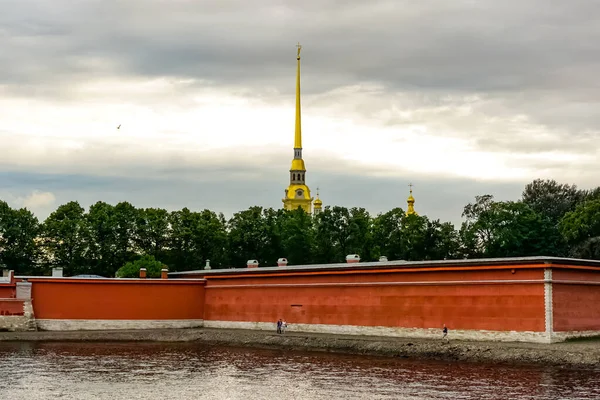 Catedral Dos Santos Pedro Paulo Conhecida Como Petropavlovskaya Krepost São — Fotografia de Stock