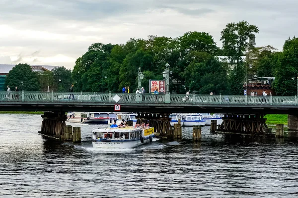 Panorama Van Sint Petersburg Met Historische Gebouwen Architectuur Straten Grachten — Stockfoto