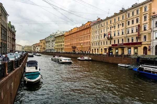 Panorama San Pietroburgo Con Edifici Storici Architettura Strade Canali San — Foto Stock