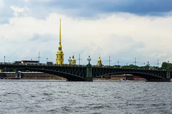 Panorama Van Sint Petersburg Met Historische Gebouwen Architectuur Straten Grachten — Stockfoto