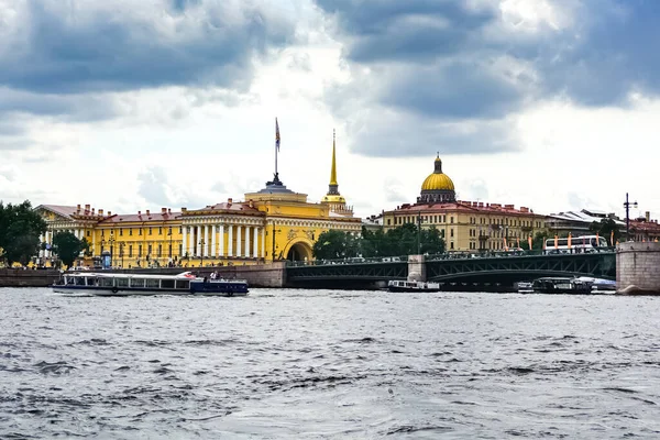 Sankt Petersburg Panorama Mit Historischen Gebäuden Architektur Straßen Und Kanälen — Stockfoto