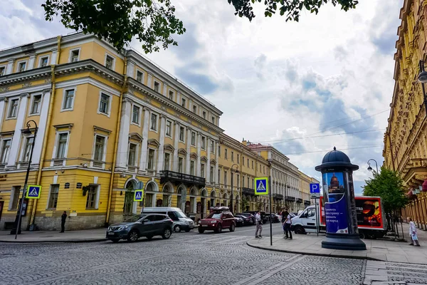 Sankt Petersburg Panorama Med Historiska Byggnader Arkitektur Gator Och Kanaler — Stockfoto