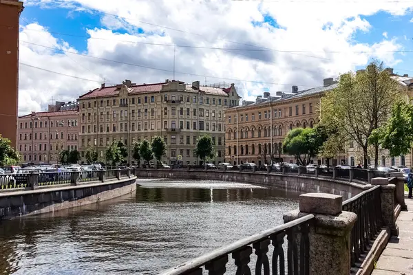 Panorama São Petersburgo Com Edifícios Históricos Arquitetura Ruas Canais São — Fotografia de Stock