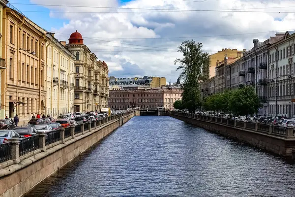 Санкт Петербурзька Панорама Історичними Будівлями Архітектурою Вулицями Каналами Санкт Петербурзі — стокове фото