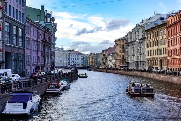 San Petersburgo Panorama Con Edificios Históricos Arquitectura Calles Canales San — Foto de Stock