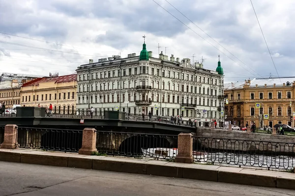 Panorama Saint Pétersbourg Avec Bâtiments Historiques Architecture Rues Canaux Saint — Photo