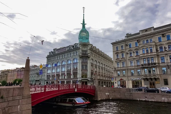 Panorama Van Sint Petersburg Met Historische Gebouwen Architectuur Straten Grachten — Stockfoto