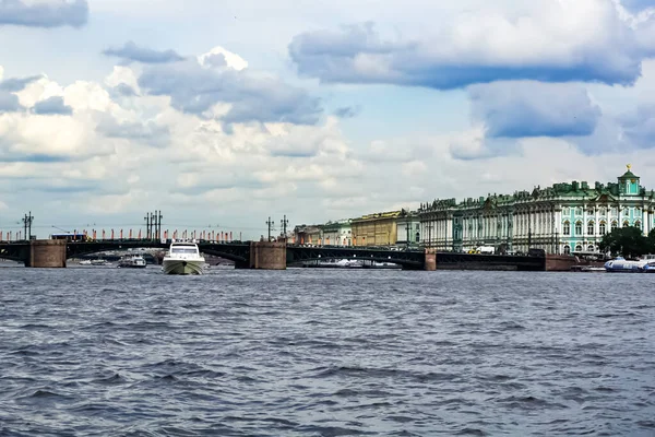 Saint Petersburg Panorama Tarihi Binalar Mimari Sokaklar Kanalları Ile Saint - Stok İmaj