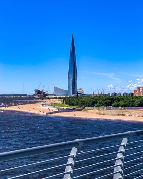 The Lakhta Center is an 87-story skyscraper built in the northwestern neighborhood of Lakhta in Saint Petersburg, Russia. Standing 462 meters 1,516 ft tall, it is the tallest building in Russia.