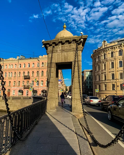 Γέφυρα Lomonosov Στην Αγία Πετρούπολη Ρωσία — Φωτογραφία Αρχείου
