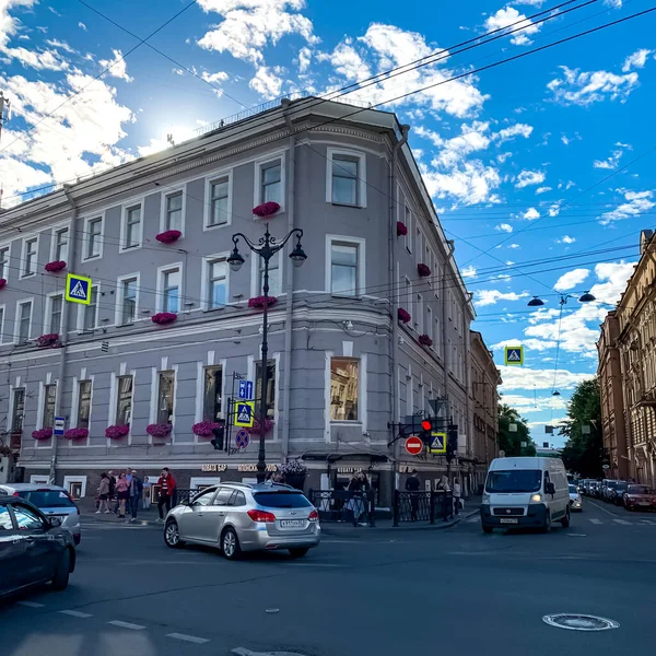 San Petersburgo Panorama Con Edificios Históricos Arquitectura Calles Canales San — Foto de Stock