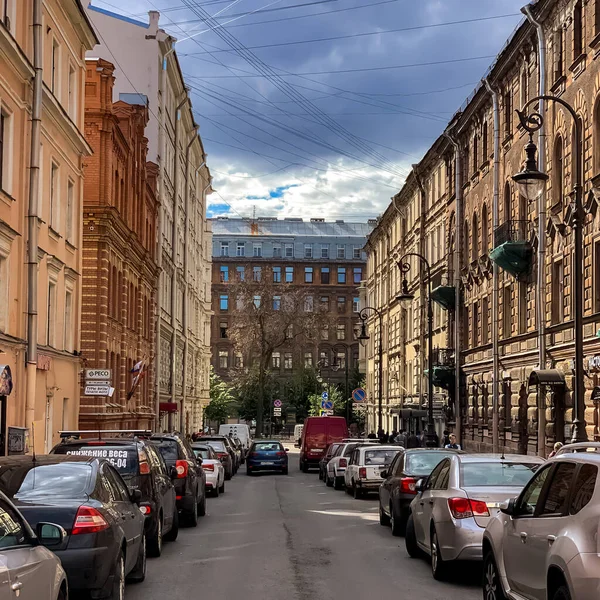 Sankt Petersburg Panorama Med Historiska Byggnader Arkitektur Gator Och Kanaler — Stockfoto