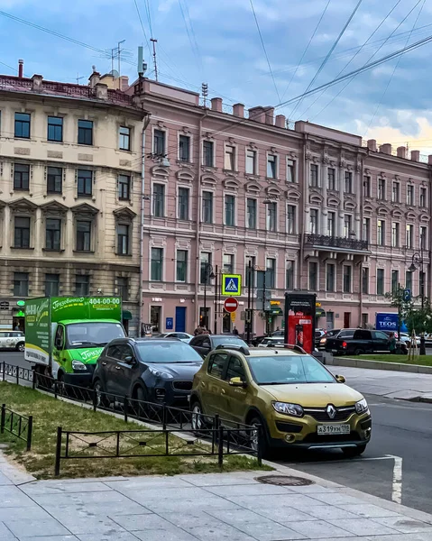 Panorama Petersburga Zabytkowymi Budynkami Architekturą Ulicami Kanałami Petersburgu Rosja — Zdjęcie stockowe