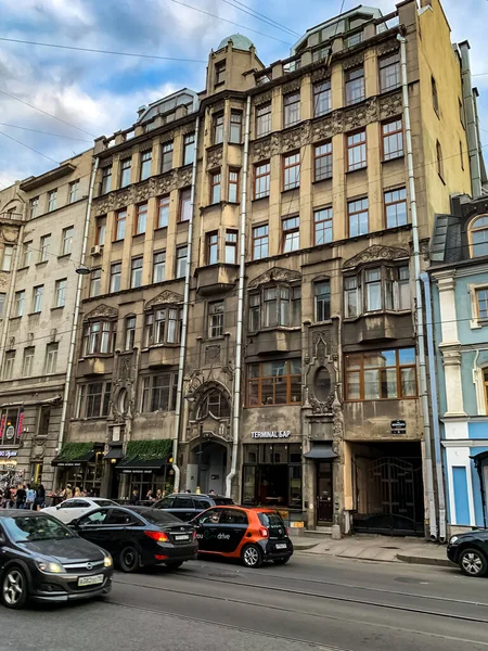 Panorama São Petersburgo Com Edifícios Históricos Arquitetura Ruas Canais São — Fotografia de Stock