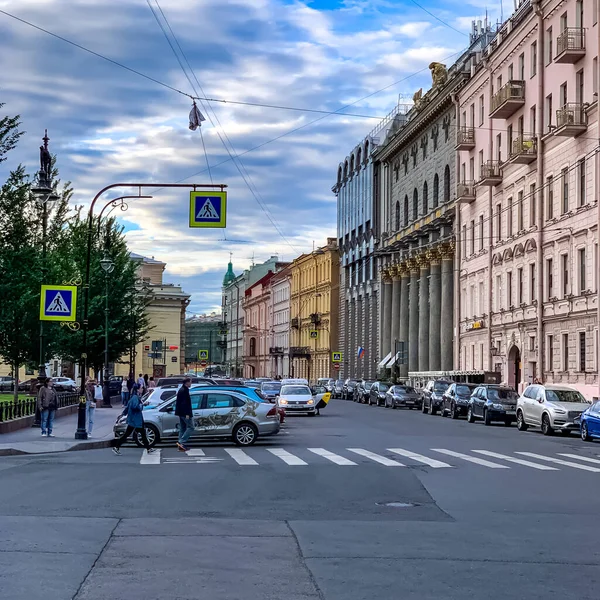 San Petersburgo Panorama Con Edificios Históricos Arquitectura Calles Canales San —  Fotos de Stock