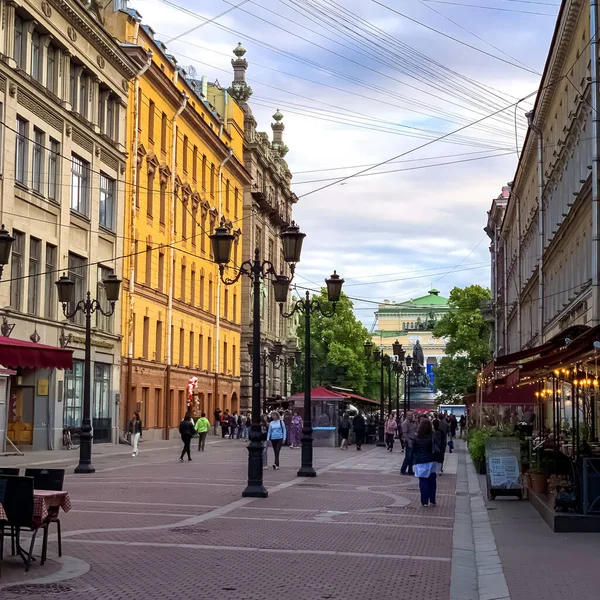 Panorama Van Sint Petersburg Met Historische Gebouwen Architectuur Straten Grachten — Stockfoto