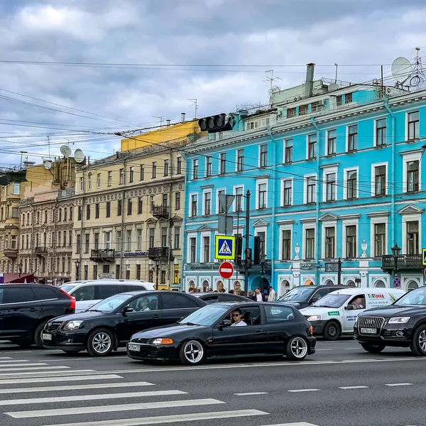 Panorama São Petersburgo Com Edifícios Históricos Arquitetura Ruas Canais São — Fotografia de Stock