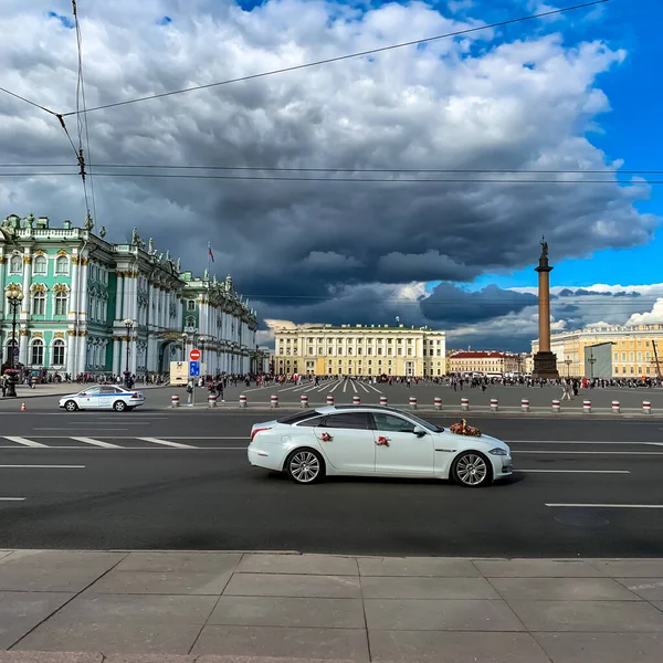 Sankt Petersburg Panorama Mit Historischen Gebäuden Architektur Straßen Und Kanälen — Stockfoto