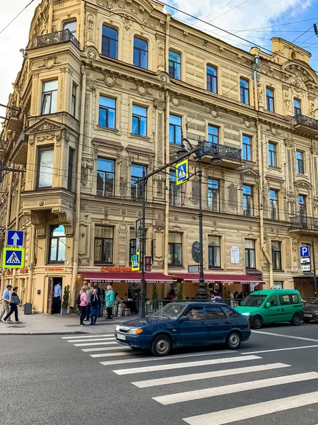 Panorama Saint Pétersbourg Avec Bâtiments Historiques Architecture Rues Canaux Saint — Photo