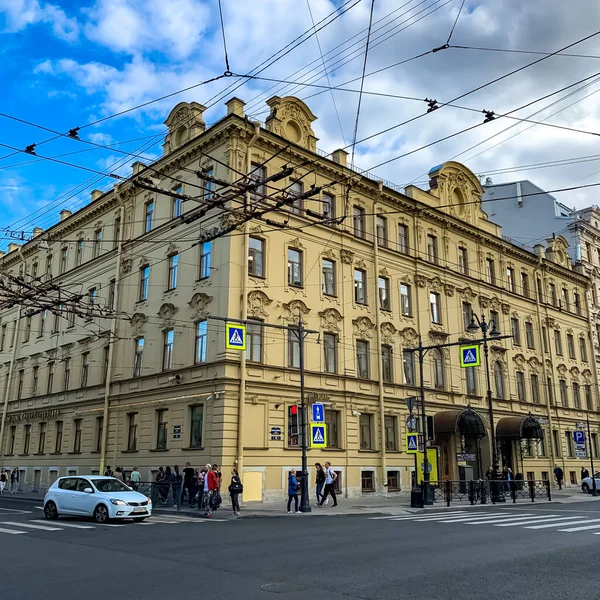 Panorama São Petersburgo Com Edifícios Históricos Arquitetura Ruas Canais São — Fotografia de Stock