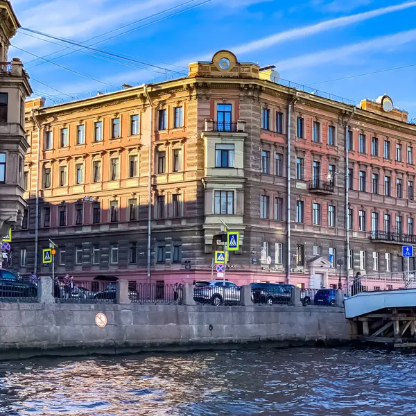 Panorama São Petersburgo Com Edifícios Históricos Arquitetura Ruas Canais São — Fotografia de Stock