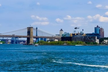 Brooklyn 'deki Brooklyn Köprüsü New York.