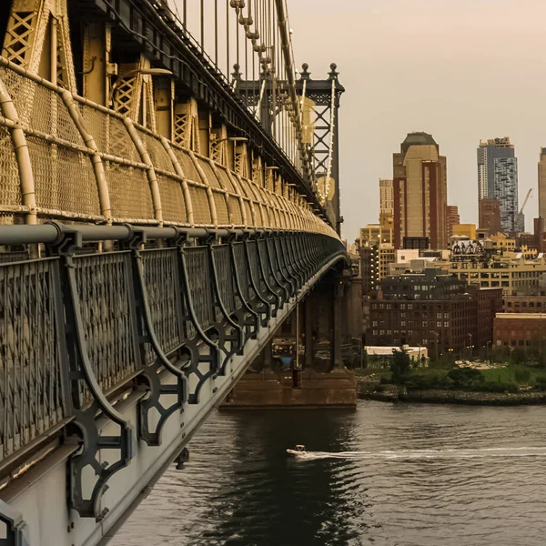 Die Manhattan Bridge Ist Eine Hängebrücke Die Den East River — Stockfoto