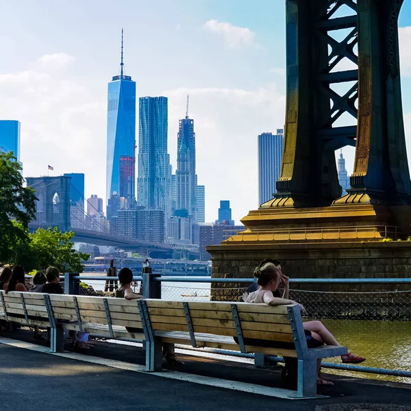 Brooklyn Ponte Manhattan Manhattan Nova Iorque — Fotografia de Stock