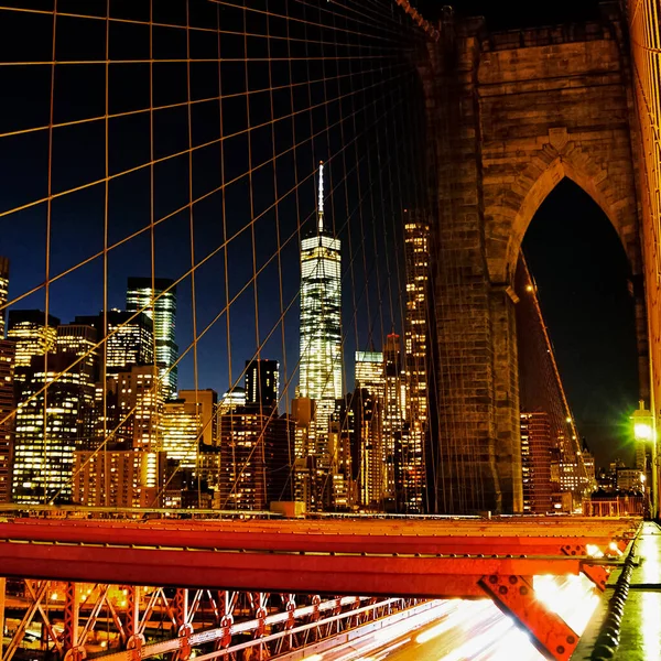Brooklyn Bridge Bridge New York City Spanning East River Boroughs — Stock Photo, Image