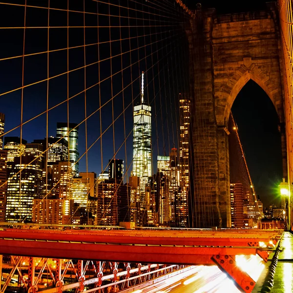 Puente Brooklyn Puente Ciudad Nueva York Que Cruza East River — Foto de Stock