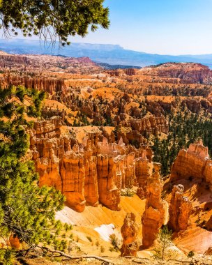 Bryce Canyon Ulusal Parkı Utah, ABD 'de güzel bir yaz gününde