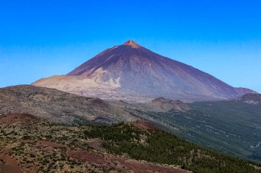 Teide Dağı volkan zirvesi Teide Ulusal Parkı, Tenerife, Kanarya Adaları, İspanya