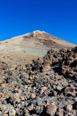Teide Dağı volkan zirvesi Teide Ulusal Parkı, Tenerife, Kanarya Adaları, İspanya