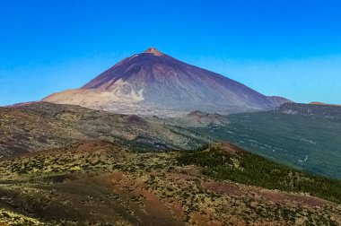 Teide Dağı volkan zirvesi Teide Ulusal Parkı, Tenerife, Kanarya Adaları, İspanya