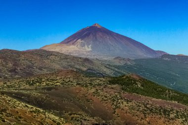 Teide Dağı volkan zirvesi Teide Ulusal Parkı, Tenerife, Kanarya Adaları, İspanya