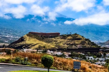 Puerto de la Cruz şehri Tenerife, Kanarya Adaları, İspanya.
