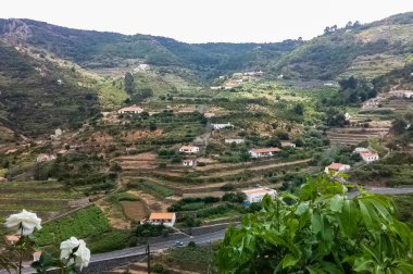La Gomera ada manzarası, Spains Kanarya Adası 'nın en küçük ikinci adasıdır. La Gomera, İspanya.