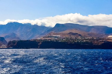 La Gomera ada manzarası, Spains Kanarya Adası 'nın en küçük ikinci adasıdır. La Gomera, İspanya.