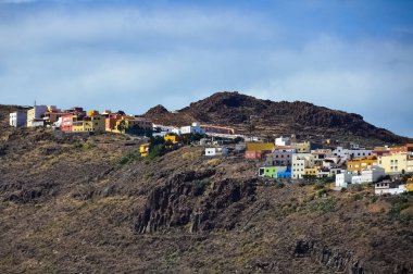 La Gomera ada manzarası, Spains Kanarya Adası 'nın en küçük ikinci adasıdır. La Gomera, İspanya.