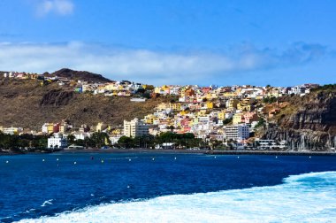 La Gomera ada manzarası, Spains Kanarya Adası 'nın en küçük ikinci adasıdır. La Gomera, İspanya.