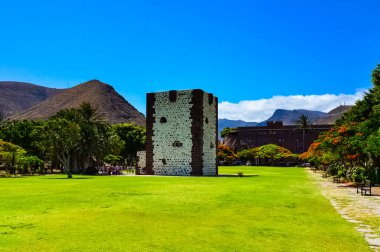 La Gomera ada manzarası, Spains Kanarya Adası 'nın en küçük ikinci adasıdır. La Gomera, İspanya.