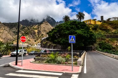 La Gomera ada manzarası, Spains Kanarya Adası 'nın en küçük ikinci adasıdır. La Gomera, İspanya.