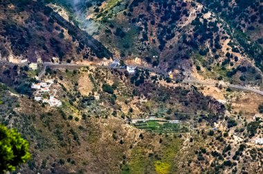La Gomera ada manzarası, Spains Kanarya Adası 'nın en küçük ikinci adasıdır. La Gomera, İspanya.