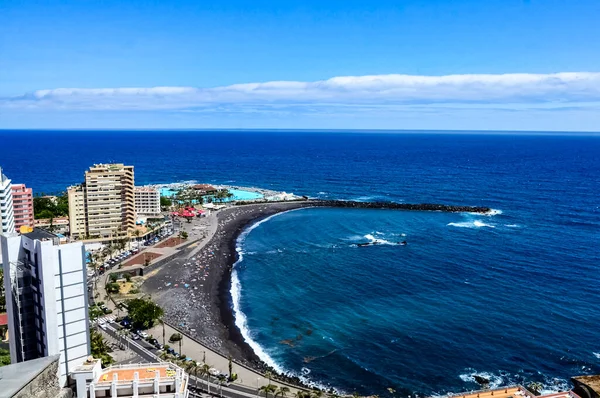 Puerto Cruz Város Tenerife Kanári Szigetek Spanyolország — Stock Fotó