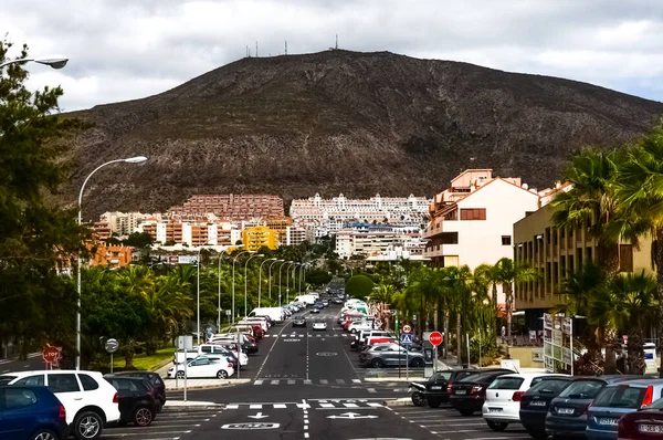 Tenerife Los Cristianos Una Ciudad Costa Suroeste Tenerife Más Grande — Foto de Stock