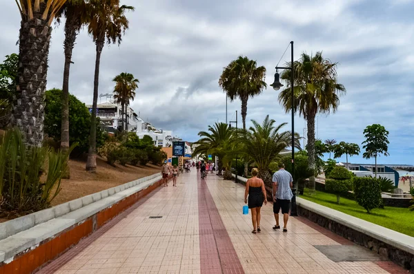 Tenerife Los Cristianos Město Jihozápadním Pobřeží Tenerife Největší Španělských Kanárských — Stock fotografie