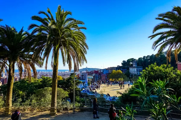 Panorama Della Città Barcellona Vista Sulla Strada Barcellona Spagna — Foto Stock