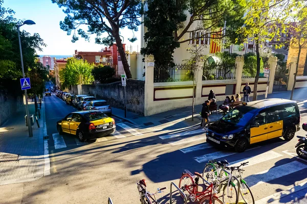 Panorama Cidade Barcelona Vista Rua Barcelona Espanha — Fotografia de Stock