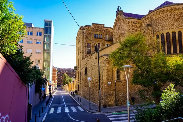 Barcelona Stad Panorama Uitzicht Straat Barcelona Spanje — Stockfoto