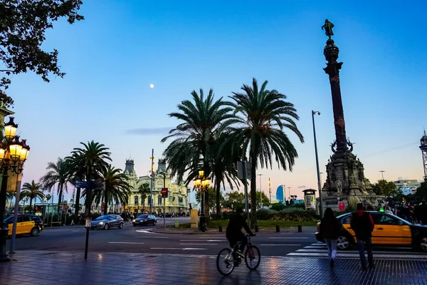 Panorama Cidade Barcelona Vista Rua Barcelona Espanha — Fotografia de Stock